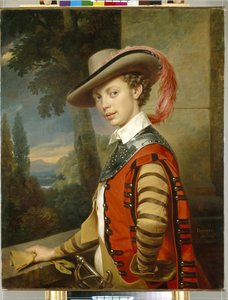 Porträt von Prinz Nikolai Saltykow in Verkleidung