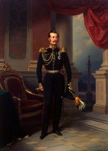 Porträt des Kronprinzen Alexander Nikolajewitsch, 1818-1881, um 1840 von Franz Kruguer