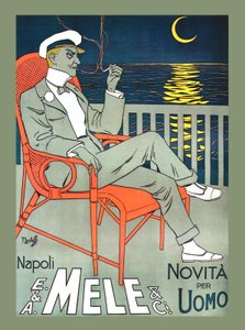 Entspannt in Mele-Mode & unter einem Halbmond, Anfang der 1900er Jahre (Poster) von Franz Laskoff