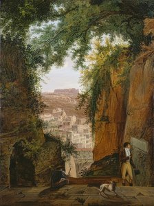 Blick vom Grab des Vergil auf die Stadt Neapel