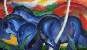 Große blaue Pferde von Franz Marc