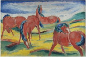 Weidende Pferde III, 1910