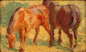 Kleines Pferdebild von Franz Marc