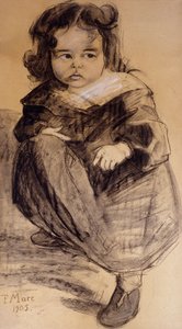 Kleines Mädchen mit weißem Kragen, 1905