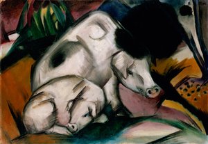 Schweine, ca. 1912 von Franz Marc