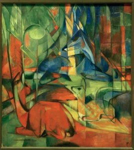 Rehe im Walde II von Franz Marc