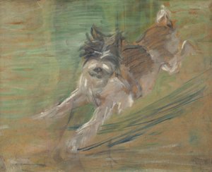 Springender Hund „Schlick“ von Franz Marc