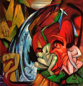 Der Wasserfall von Franz Marc