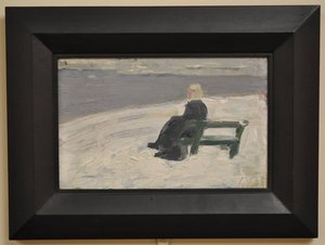 Frau in Winterlandschaft von Franz Marc