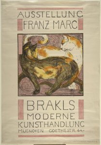 Zwei Katzen von Franz Marc