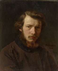 Selbstporträt im Alter von 24 Jahren, 1858 von Franz Otto Scholderer