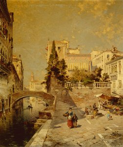 Fondamenta Zorzi, Campiello Santa Barbara, Venedig von Franz Richard Unterberger