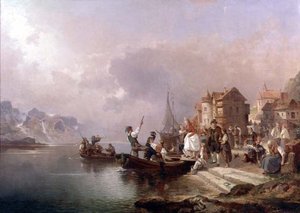 Norwegische Hochzeitsgesellschaft von Franz Richard Unterberger