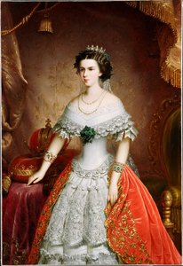 Porträt von Elisabeth von Bayern, 1856 von Franz Russ the Elder