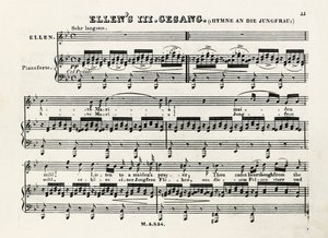 Anfangsnoten von Ave Maria von Franz Schubert von Franz Schubert