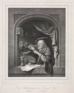 Der Schreibmeister der alten Schule von Franz Seraph Hanfstaengl