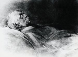 Otto von Bismarck (1815-1898) auf seinem Sterbebett von Franz Seraph von Lenbach