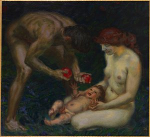 Adam und Eva Die Familie von Franz Stuck Ritter von