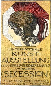 Plakat zur ersten internationalen Kunstausstellung, Secession von Franz Stuck Ritter von