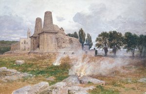 Ruinen eines Tempels, Südamerika von Franz Thiele