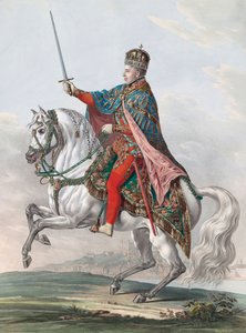 Kaiser Ferdinand I. von Österreich zu Pferd von Franz Wolf