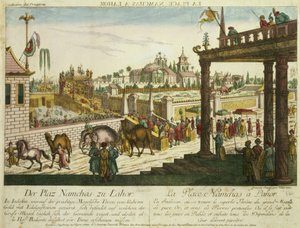 Namchas Platz in Lahore, zeigt den goldenen Thron des Großen Moguls, Pakistan