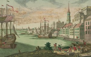 Der Hafen in Boston, Massachusetts, ca. 1770-80