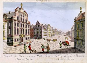 Ansicht des Rathauses, Boston