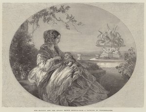Ihre Majestät und der kleine Prinz Arthur von Franz Xaver Winterhalter