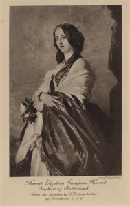 Lady Harriet Elizabeth Georgiana Howard (Gravur) von Franz Xaver Winterhalter