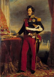 Ganzkörperporträt von Louis Philippe I., König der Franzosen, mit der Charta von 1830 von Franz Xaver Winterhalter