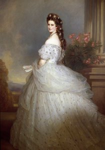Porträt von Elisabeth von Wittelsbach (1837-1898) (Sissi), Kaiserin von Österreich (1854-1898) und Königin von Ungarn (1867-1898) Gemälde von Franz Xaver Winterhalter (1806-1873)