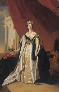 Porträt von Königin Victoria in Krönungsroben von Franz Xaver Winterhalter