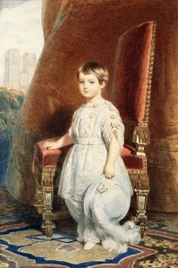Porträt des Comte de Paris, als Junge in einem weißen Kostüm, 1842 von Franz Xaver Winterhalter