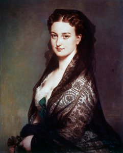 Die Unbekannte mit der Mantilla von Franz Xaver Winterhalter