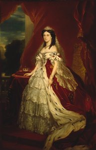 Prinzessin Augusta von Sachsen-Weimar-Eisenach 1811-1890, Königin von Preußen, ca. 1859 von Franz Xaver Winterhalter School of .