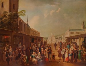 Straßenszene, ca. 1720, 1938
