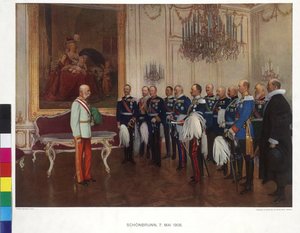 Besuch des deutschen Fürstenbundes am 8. Mai 1908 im Schloss Schönbrunn von Franz von (after) Capot