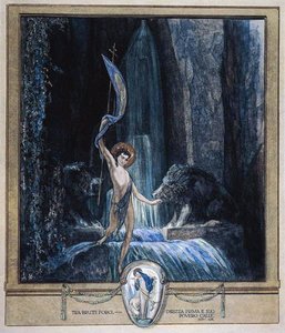 Illustration aus Dantes Göttlicher Komödie, Fegefeuer, Gesang XIV: 45, 1921