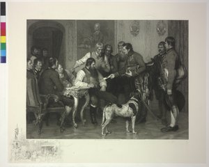 Der kaiserliche Minister überreicht 3000 Golddukaten von Franz von Defregger