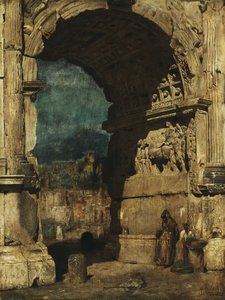 Studie zu dem Gemälde Der Titusbogen in Rom von Franz von Lenbach
