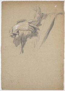 Detailstudie für das Gemälde "Leonardo spielt Schach mit seiner Muse" von Franz von Matsch