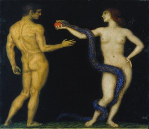 Adam und Eva, ca. 1920 von Franz von Stuck