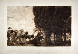 Bacchantinnen, Satyrn und Nymphen