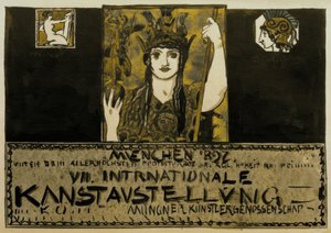 F. v. Stuck, Plakatentwurf 1897 von Franz von Stuck