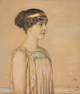 Porträt von Mary in griechischer Tracht von Franz von Stuck