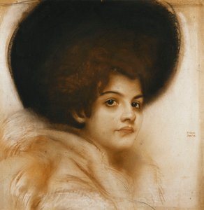Porträt einer Dame mit Hut