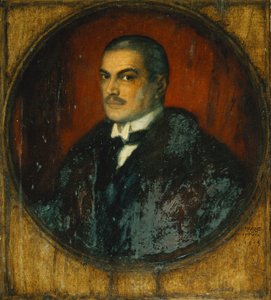 Selbstporträt des Künstlers, halbe Länge, 1915 von Franz von Stuck