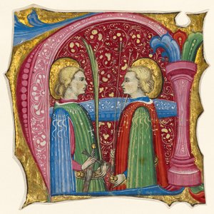 Initiale A: Heilige Mauritius und Theofredus