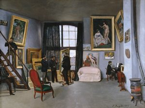Das Atelier von Bazille von Frédéric Bazille